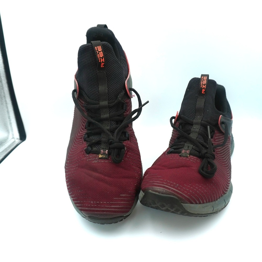 Under Armour HOVR Rise 2 Mens Size 14 Burgundy Black Training Shoes 3023009